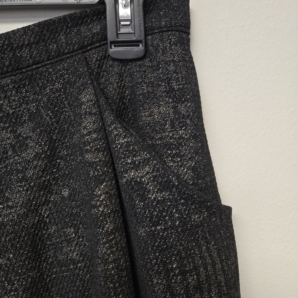 Soprano Pleated Mini Skirt Black With gold M - Picture 3 of 8